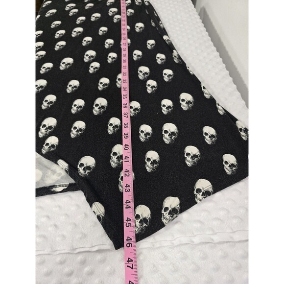 Torrid Skull Super Soft Knits Hi Low Maxi Dress Plus Size 0 Gothic Skulls Lounge - Picture 6 of 12